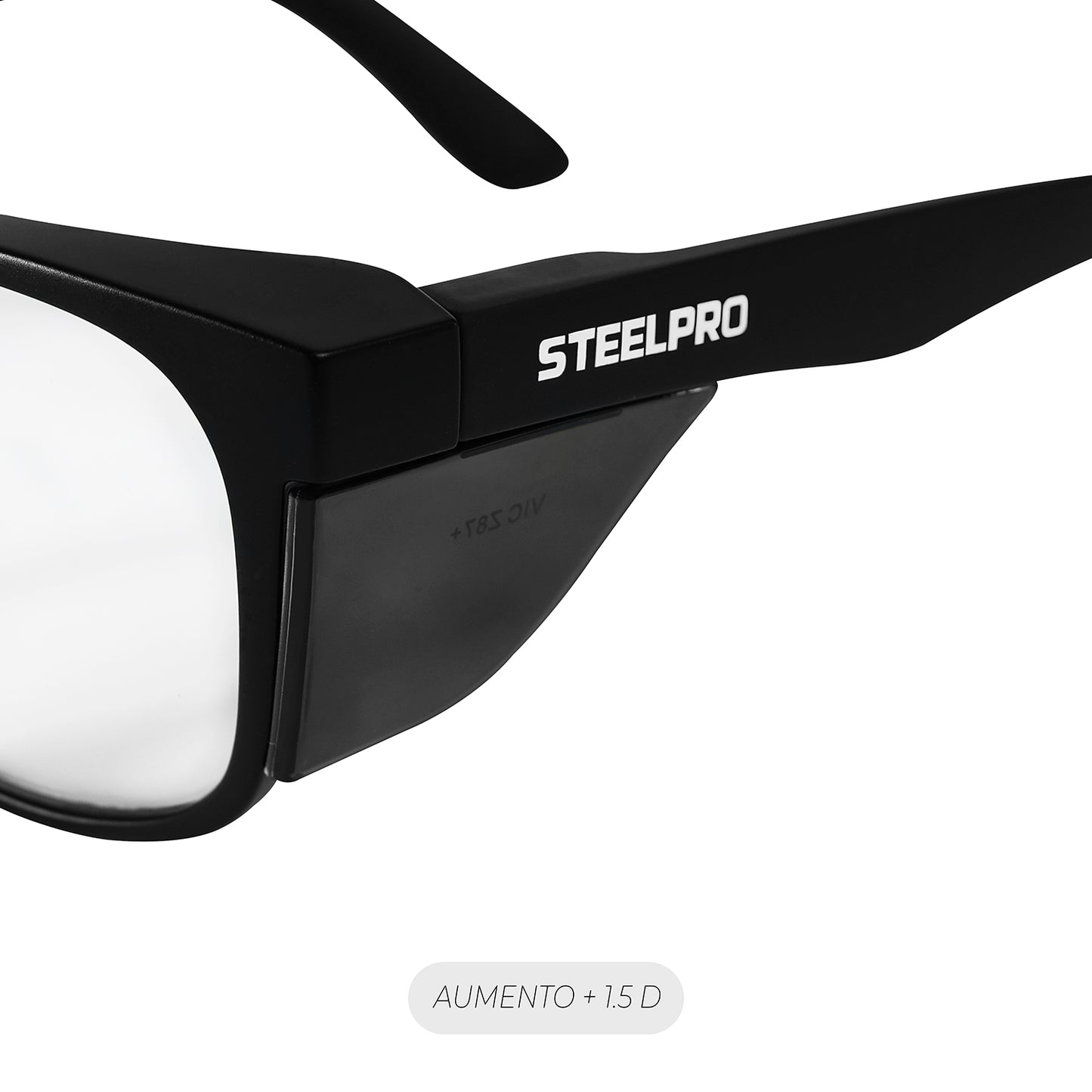 Lente Seguridad Safeblack Claro Full Reader +1.5D Steelpro