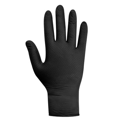 Guante nitrilo texturizado negro 8.0gr raven steelpro 100uds
