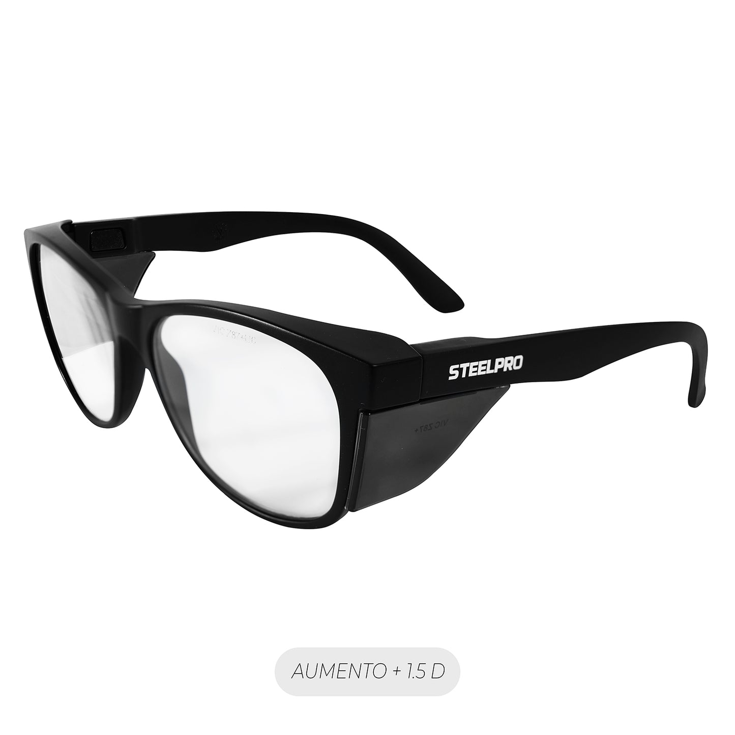 Lente Seguridad Safeblack Claro Full Reader +1.5D Steelpro