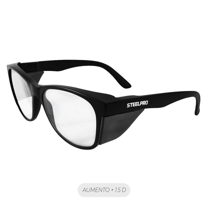 Lente Seguridad Safeblack Claro Full Reader +1.5D Steelpro
