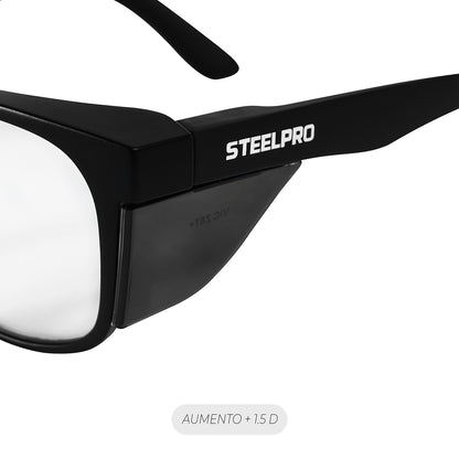 Lente Seguridad Safeblack Claro Full Reader +1.5D Steelpro
